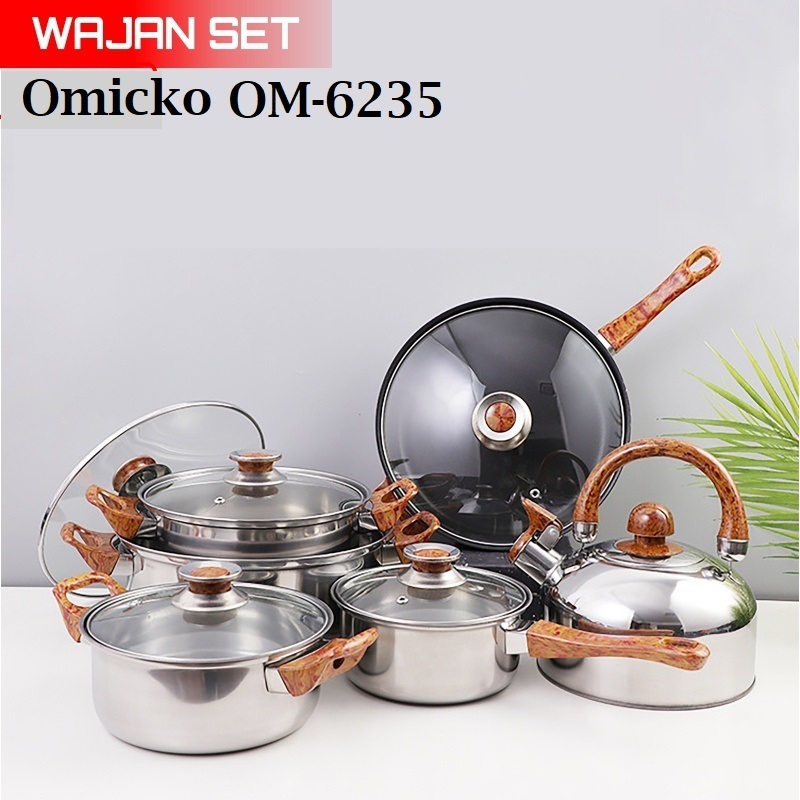 Panci Set OMICKO OM-6235 Panci 12 Set Panci Set Multifungsi