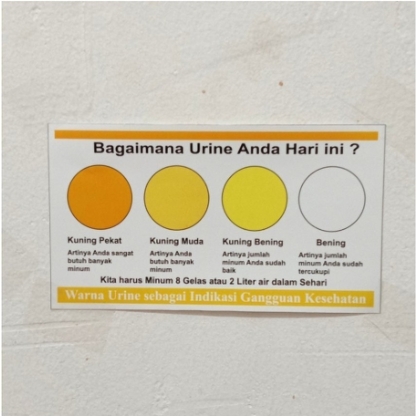 

STICKER SIGN URINE ANDA HARI INI STICKER 20 x 15 CM RAMBU K3