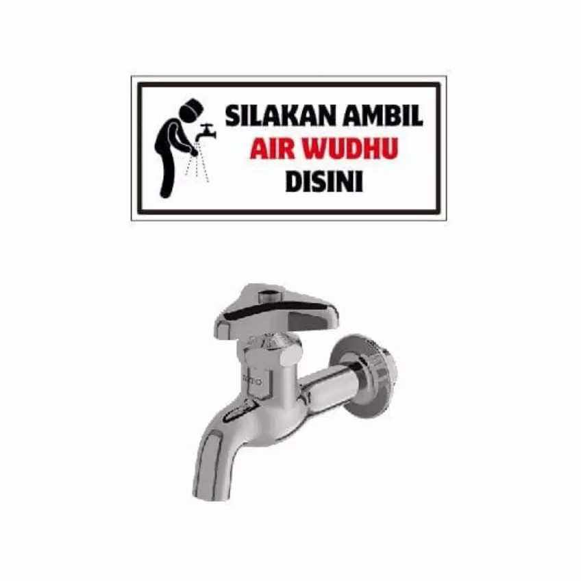 

stiker vynil ukuran 8x15 cm silahkan ambil air wudhu di sini