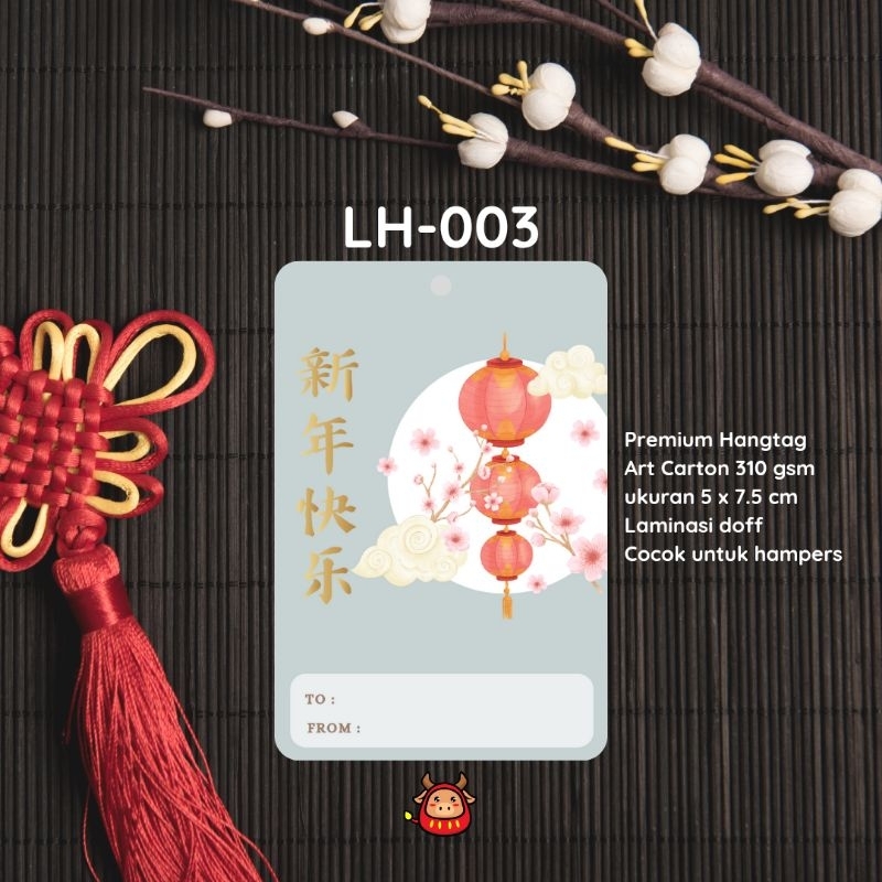 

Hangtag Lunar Chinese New Year design terbaru high quality hangtag imlek premium
