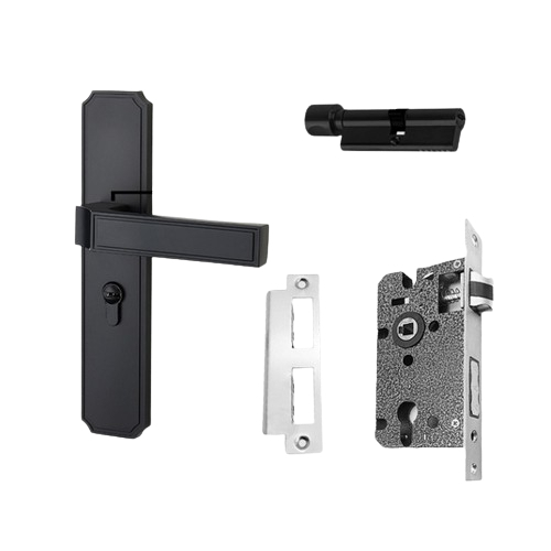 Handle Hendel Handel Gagang Kunci Kuncian Pintu Rumah Door Lock Full Set Elegan