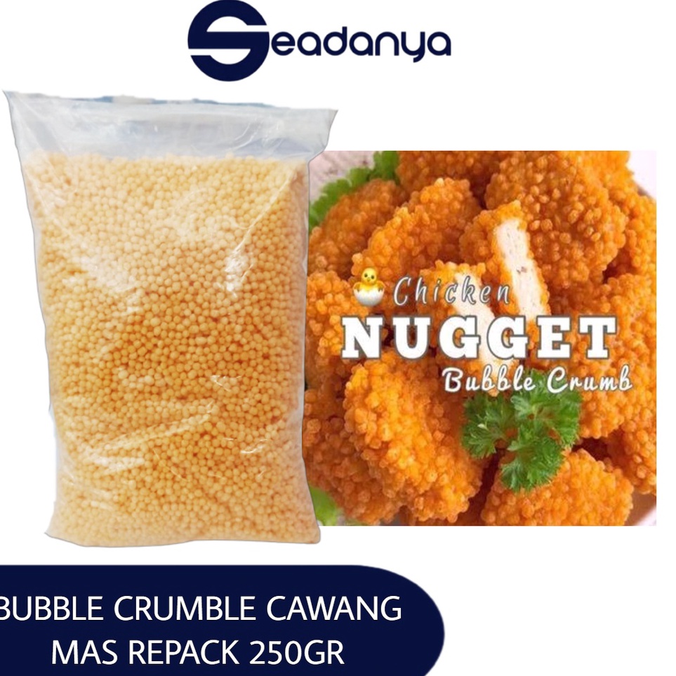 

KODE CBKYF BUBBLE CRUMB CAWANG MAS repack 25gr Tepung roti crumble 25gr Tepung nugget rice crispy bubble crumb 25gr