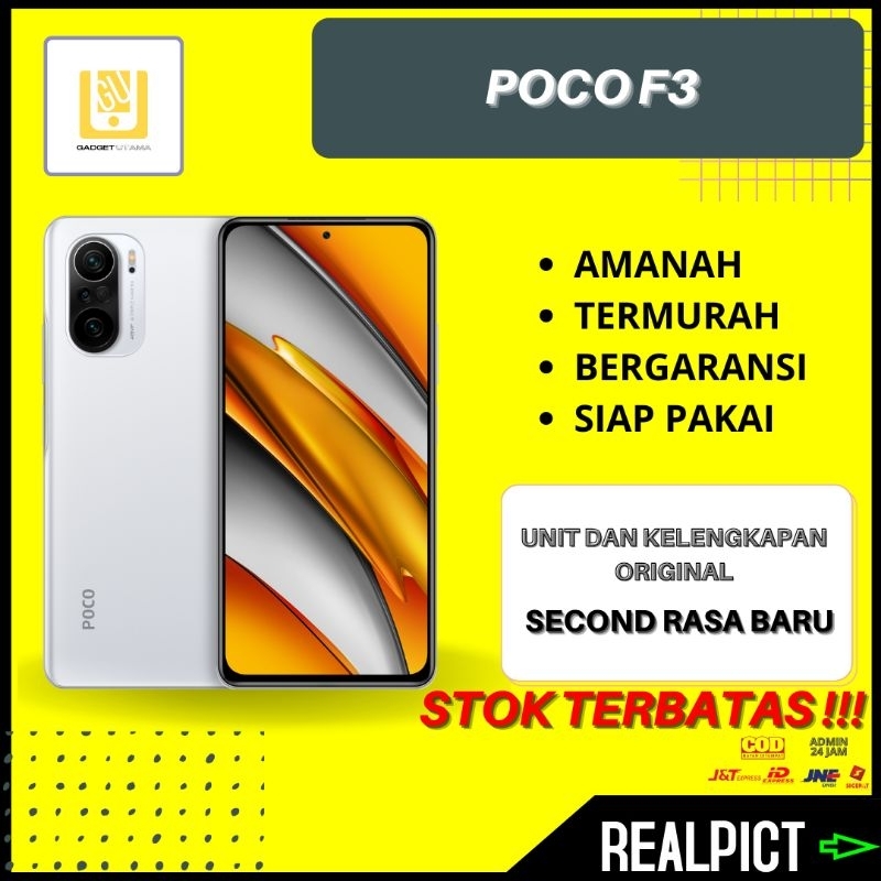 Hp Gaming Poco F3 Ram 8 256 Bergaransi Siap Pakai Imei Terdaftar