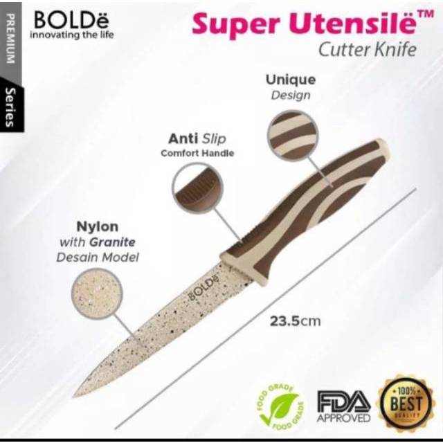 pisau set BOLDe ELECTRA SERIES 3+1 gunting original Pisau dapur