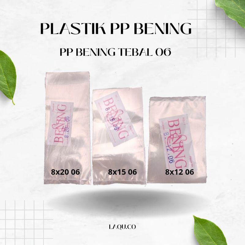 Plastik PP Bening Tebal 06 8x12 8x15 8x20 Ukuran Kecil kantong plastik snack kemasan makanan