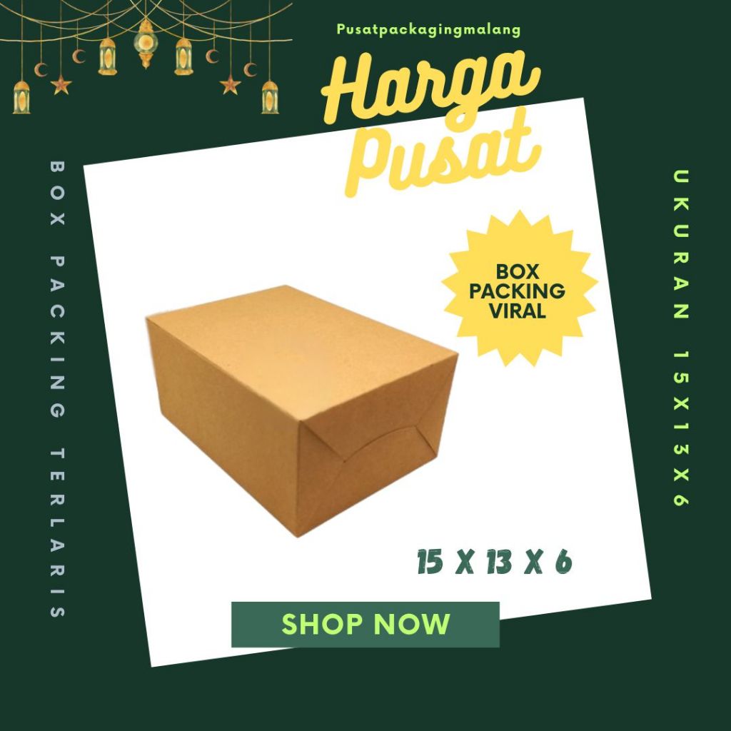 Kardus Nasi 15x13x6 Dus Take Away Box Lalapan Packing Kotak Kemasan Karton