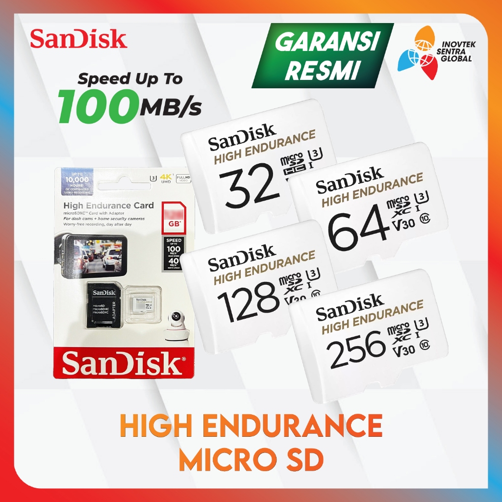 Sandisk High Endurance MicroSD Card 32GB 64GB 128GB 256GB