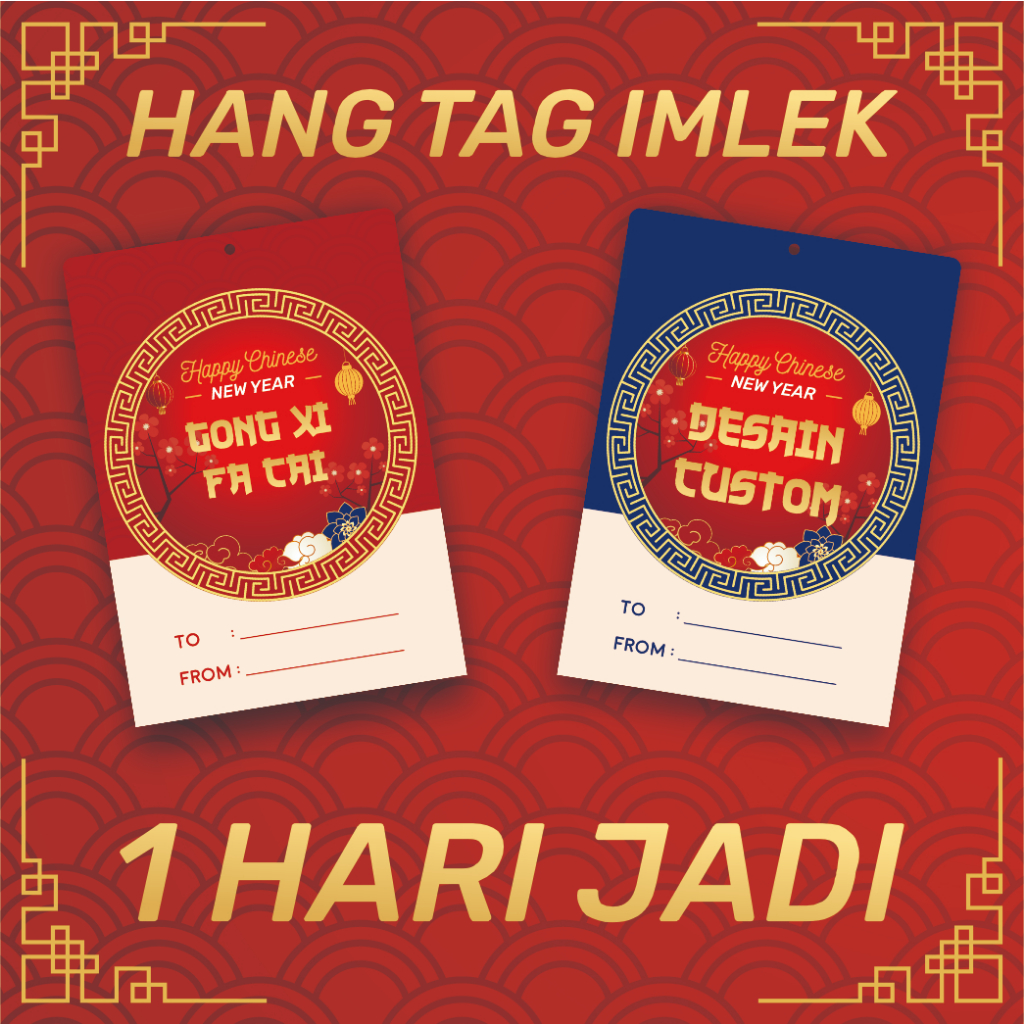 

Hang Tag Hangtag Imlek CNY Kartu Ucapan Chinese New Year Parcel