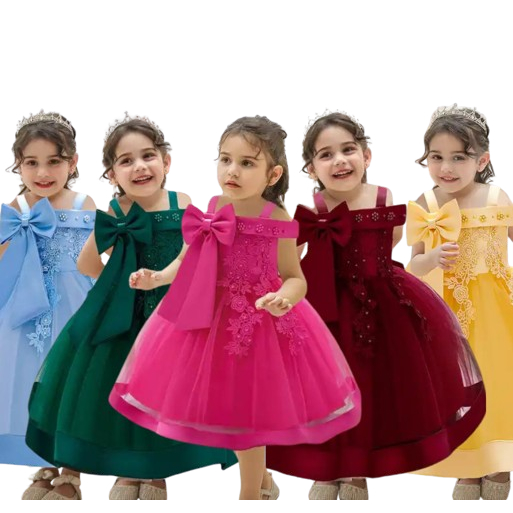 (MAMASILO) Dress Anak Perempuan Sally  Import/ Dress natal anak Perempuan