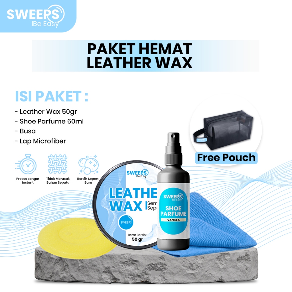 Sweeps * Shoe Care Starter Kit I Leather Wax I Leather Balm I Balsam Wax I Perawatan Sepatu Tas Kuli