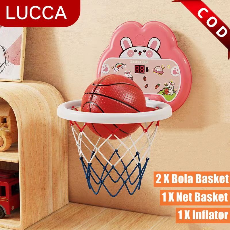 Mainan Anak Papan Bola Basket + 2PCS Bola Basket dengan Tampilan Digital