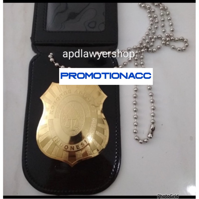 

Name Tag ID Card KTA Kongres Advokat Indonesia Bahan Kulit Premium Plus Kalung
