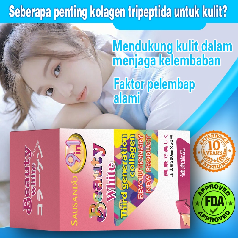 Kolagen (20 kapsul)Selesaikan masalah penuaan dan relaksasi kulit,Warna kulit cerah, kulit pemutihKo