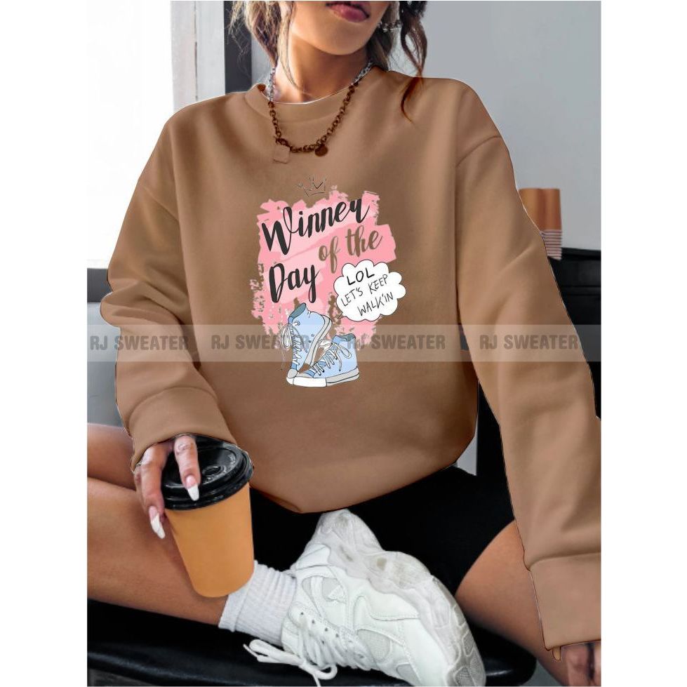 Sweater crewneck wanita terbaru WINNER DAY / crewneck wanita kekinian terbaik