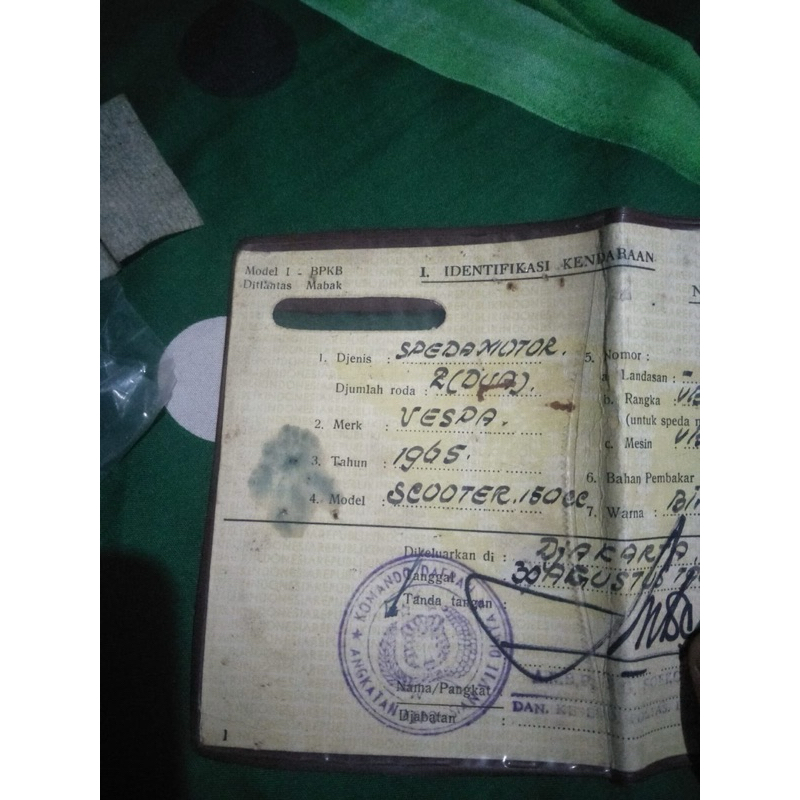 Dokumen vespa vbb tahun 1965