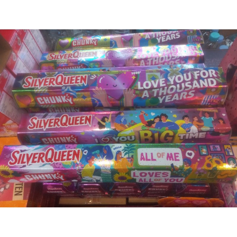 SilverQueen Chunky Bar 1Kg - Silver Queen Chunky Bar 1kg Spesial Valenteen - Edisi Valentine - Silve