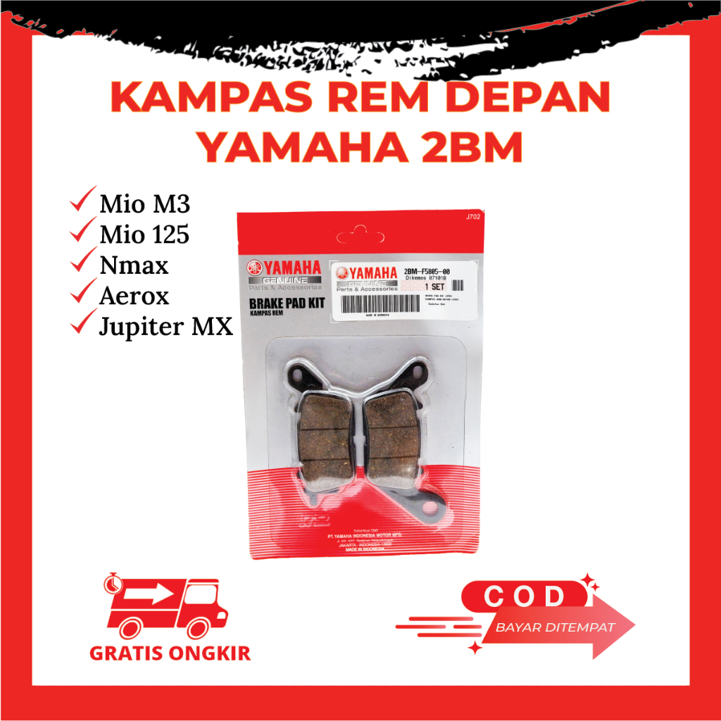 Kampas rem depan mio m3 - kampas rem mio m3 - kampas rem mio Kode 2BM