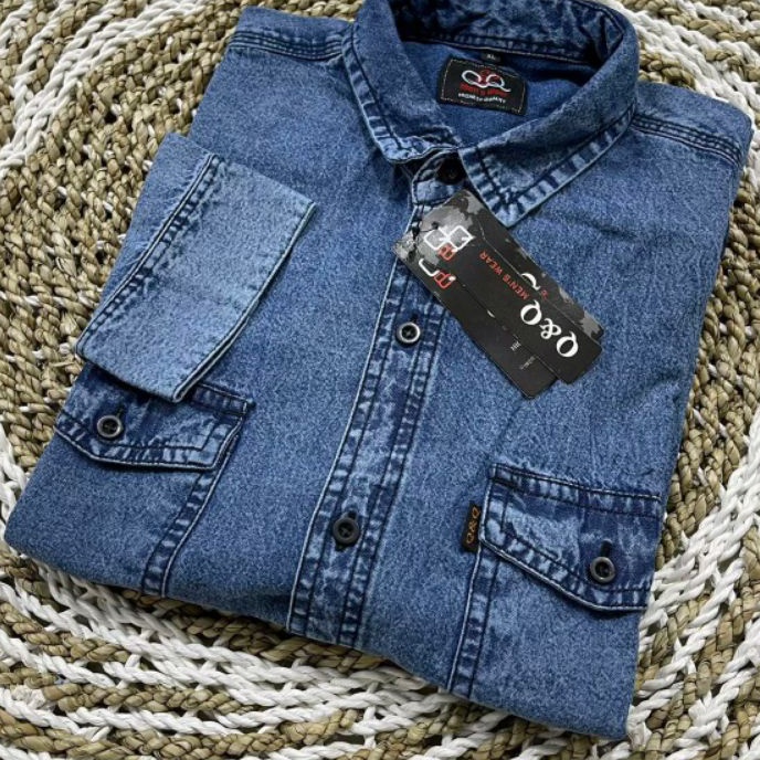 Beli Dengan Percaya Kemeja Jeans Pria lengan panjang  Baju kemeja Levis  Kemeja Jeans  Baju Kemeja J