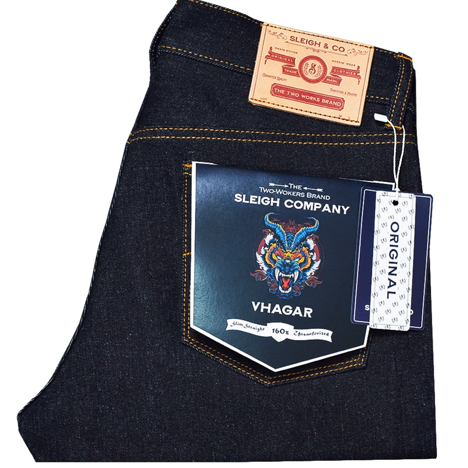 Pilihan Terbaikmu Sleigh Co  Vhagar 16oz Pants Denim Selvedge Accent  Extra Deep Indigo