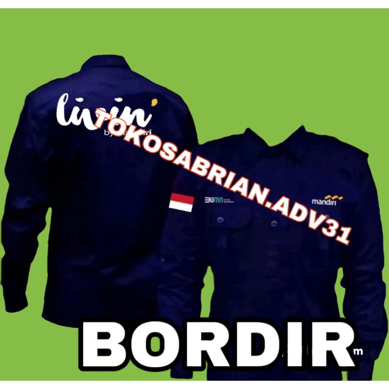 Kemeja Bank mandiri baju bank mandiri seragam bank mandiri Pdh bank mandiri Pdh kerja bank mandiri b