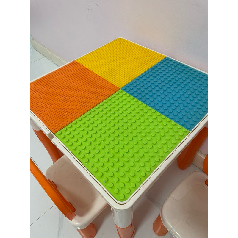 Preloved Olike Bricks Table / Meja Lego Olike / Meja 3 in 1