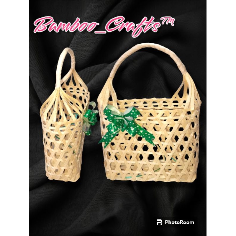 

BISA REQUEST PITA tas keranjang bambu 25x10x20 cocok untuk keranjang hampers parsel hantaran mahar