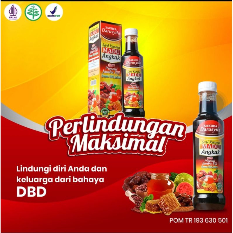 

Sari Kurma Madu Angkak SAKURA Darusyifa 470 ml Original