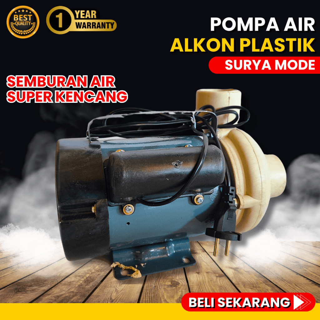 Pompa air modifikasi alkon bahan plastik mesin pompa untuk irigasi sawah pipa 1,5 inc siap kirim
