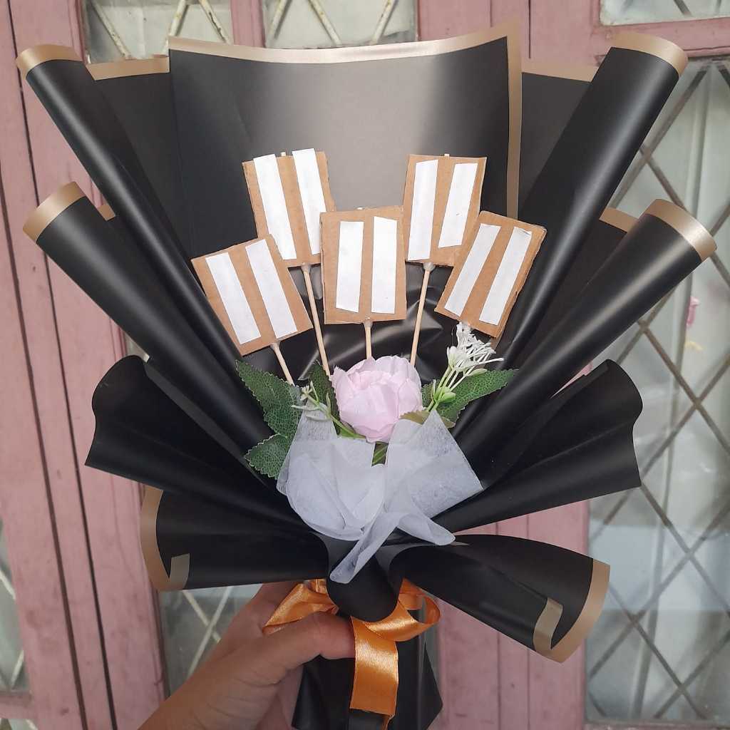 Buket Kosongan Isi 5 Stik Double Tape/Tinggal Tempel buat roko dan snack