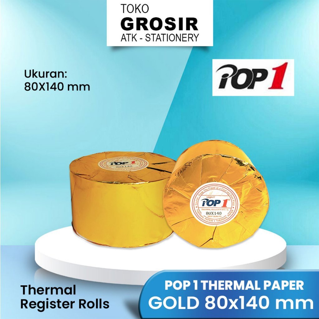 

POP1 THERMAL PAPER GOLD 80x140 mm / KERTAS THERMAL