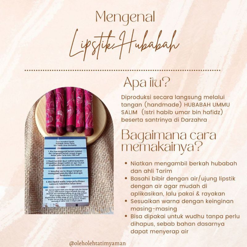 LIPSTIK TARIM/LIPSTIK HUBABAH UMMU SALIM