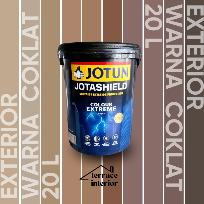 Cat Tembok Jotashield Extreme Exterior Jotun warna Coklat 20 L