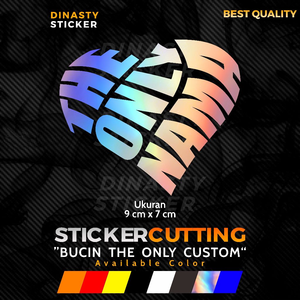 STICKER STIKER CUTTING BUCIN THE ONLY CUSTOM NAMA PACAR NAMAMU VIRAL CINTA AESTHETIC LOVE COUPLE HEL