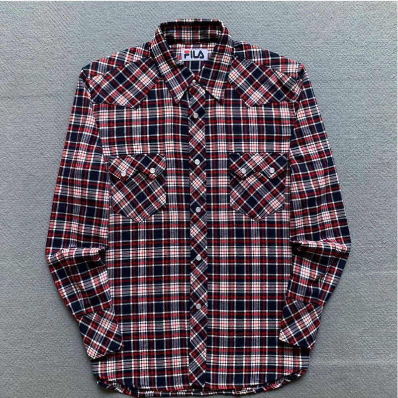 kemeja lengan panjang Fila original