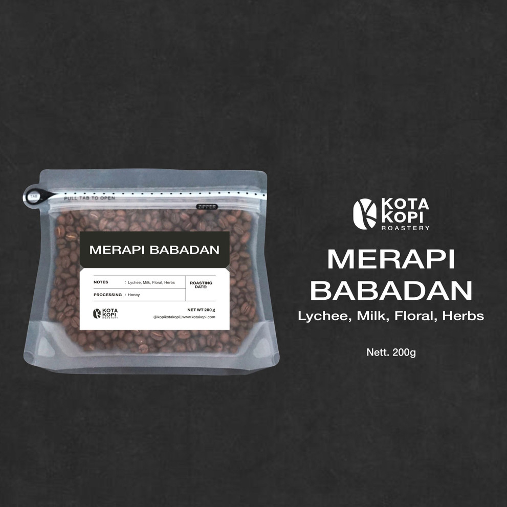 

Kota Kopi Roastery - Merapi Babadan Lychee Milk Biji Kopi Bubuk Single Origin 200 gram 100 gram 200g 100g