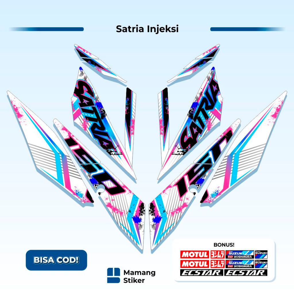 Striping Satria FU Injeksi Variasi (15) F150 R150 Custom Original Raider Aksesoris Api Speed Karbu 2