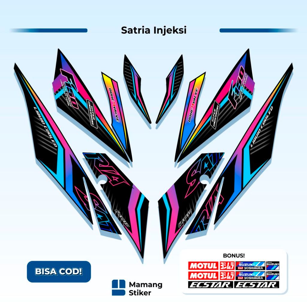 Striping Satria FU Injeksi Variasi (19) F150 R150 Custom Original Raider Aksesoris Api Speed Karbu 2