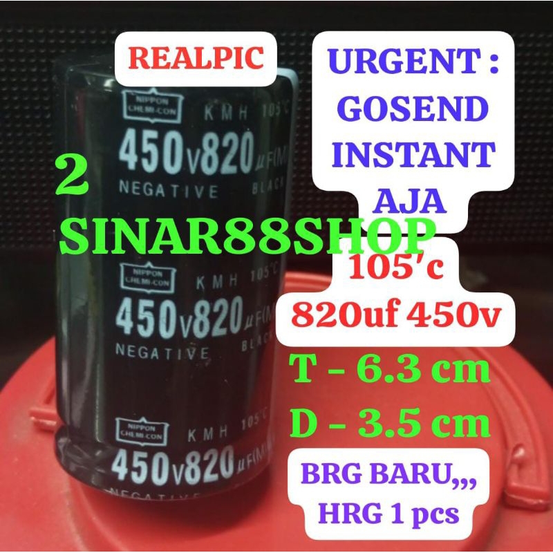 820uf450v 820mk450v 820uf 820mk 820mikro 450v CAPASITOR ELKO KAPASITOR ECO EKO POWER AMPLIFIER PSU