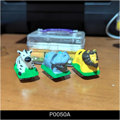 3 Cap Stempel Roller Anak Bentuk Binatang Zebra Gajah Singa