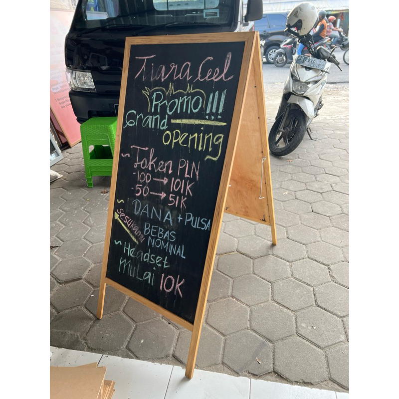 

Blackboard 60x100cm 60x120cm (Bonus penghapus+kapur) papan tulis kapur papan promo iklan belajar anak