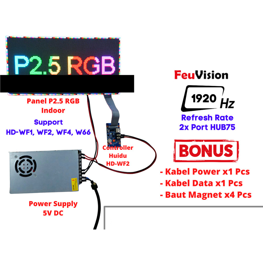 Panel Module Modul LED P2.5 Running Text SMD RGB Full Color