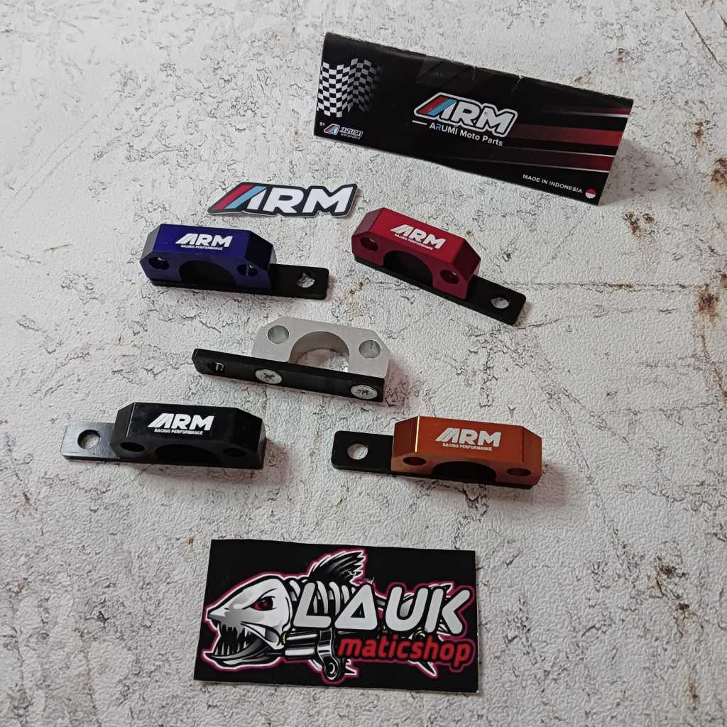 BRAKET SELANG REM ASLI CNC MEREK ARM UNIVERSAL PCX BEAT NMAX AEROX / BRAKET SELANG REM CNC ARM