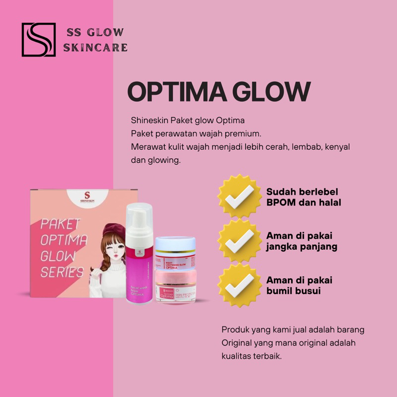 Shineskin Paket Glow Optima Paket Wajah Normal Flek Hitam / Aman Bumil Busui dan Remaja