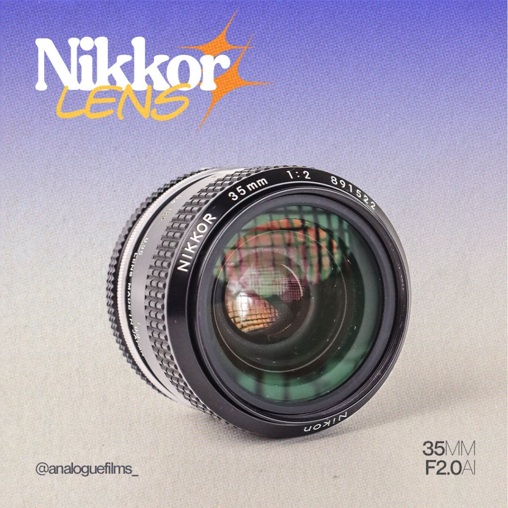 Lensa Manual Nikon Nikkor 35mm f2 AI Super Mulus Normal 