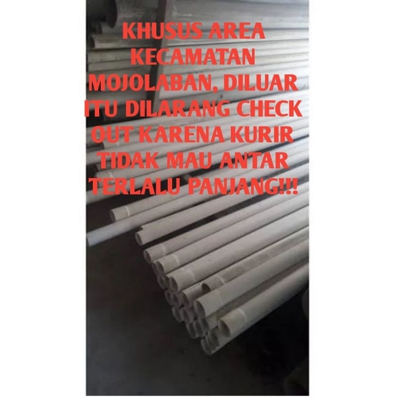 Pipa Pralon 1/2 in 4m Pipa Paralon 4m Utuh Kurir Instant Only