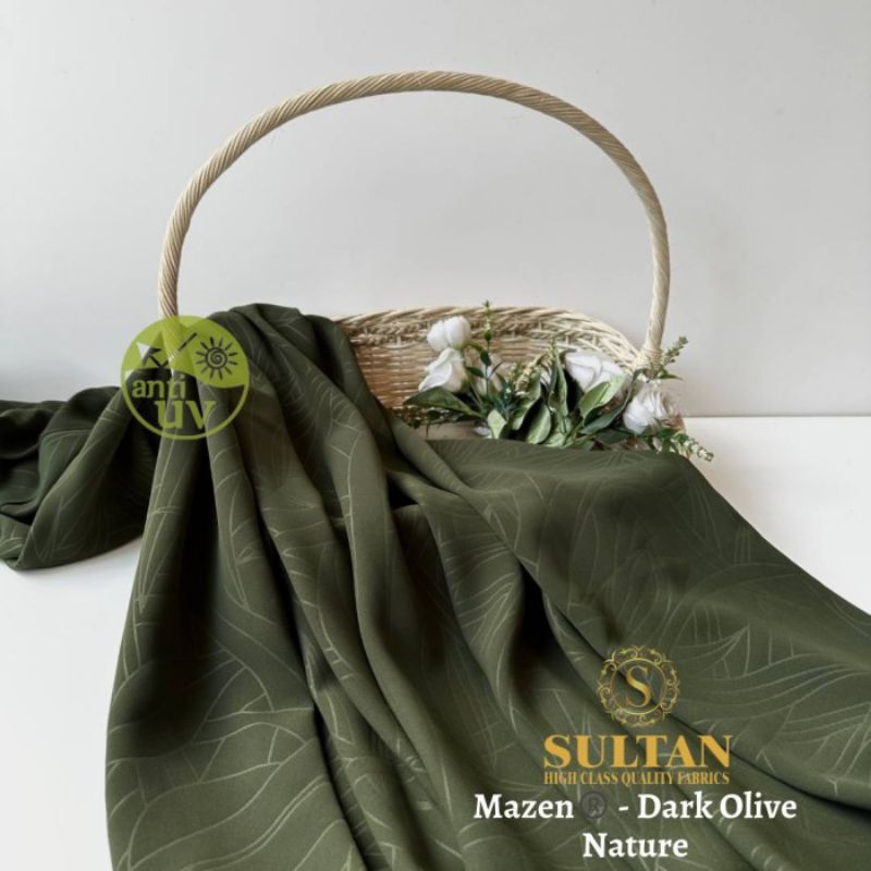 Kain Sultan 50 Cm Mazen Anti UV Embos Nature 1 Varian Warna (Rebranding Marzan Anti UV)