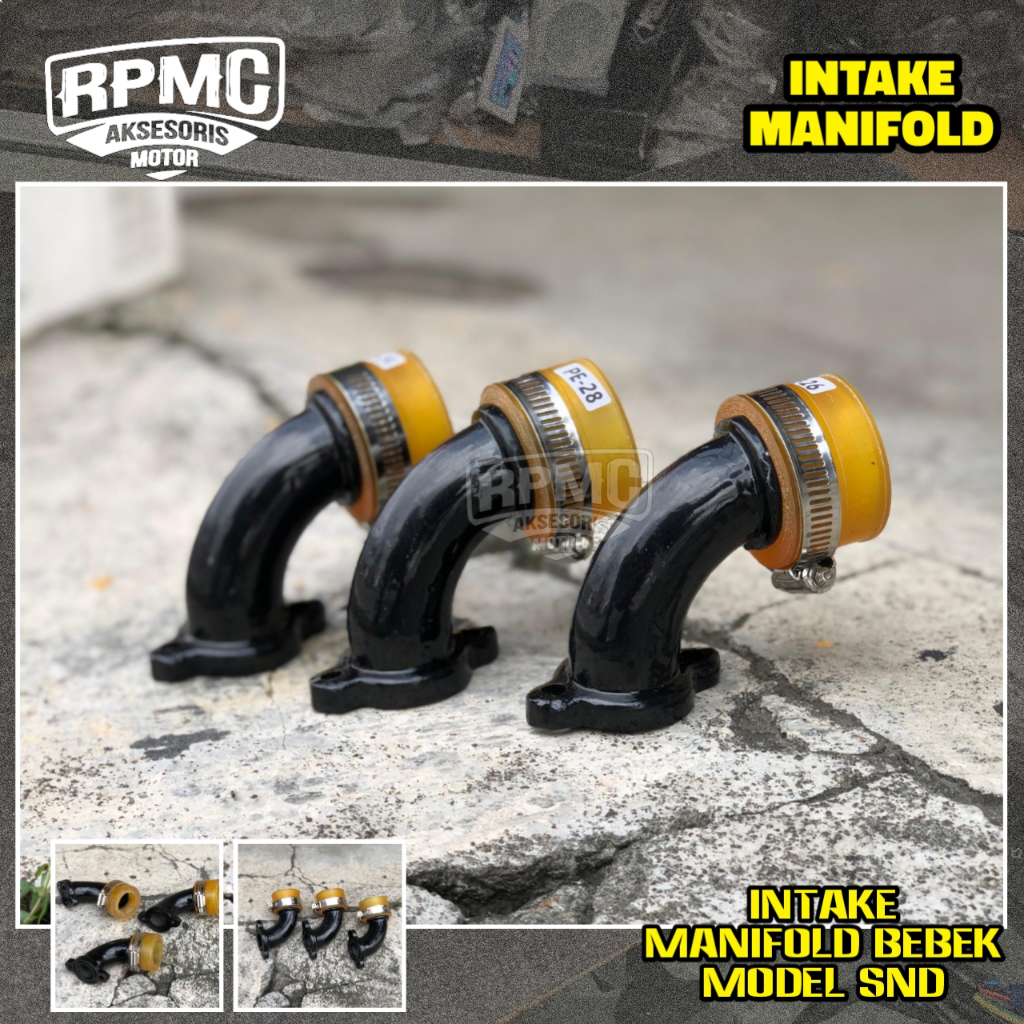INTAKE MANIFOLD BEBEK ALL MOTOR UKURAN PE 24 26 28 MANIPOL KARBU INTEK KARBU NON SND HONDA KARET TEP