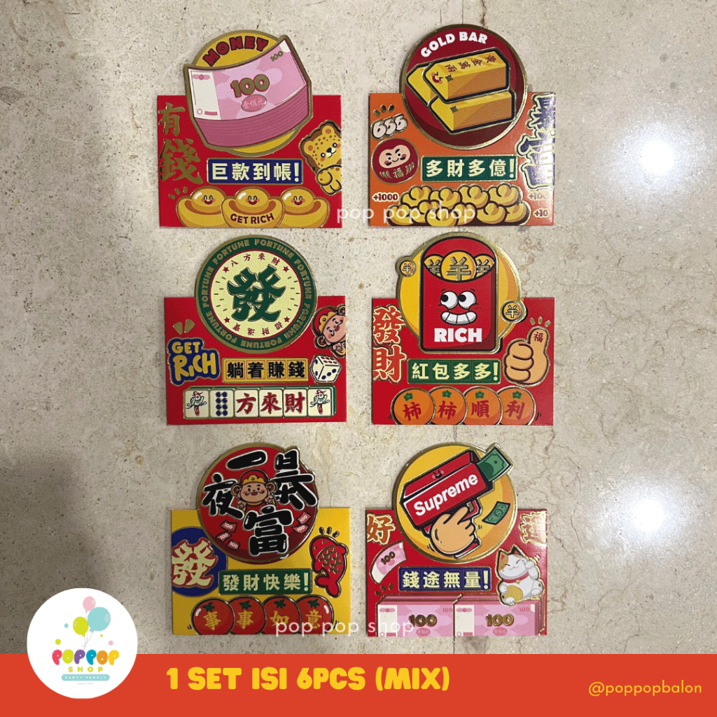 

Angpao Imlek Hongbao Premium 2024 / Angpao Timbul RICH karakter