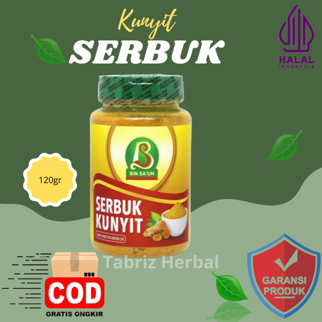 

serbuk kunyit murni Bin saun serbuk organik kunyit asli 120 gram