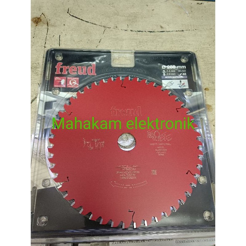 gergaji freud 10 INCH FR23M001M 250X2.4/2.0X30Z=48 MULTI MATERIAL BATUspesifikasi :gergaji circular 